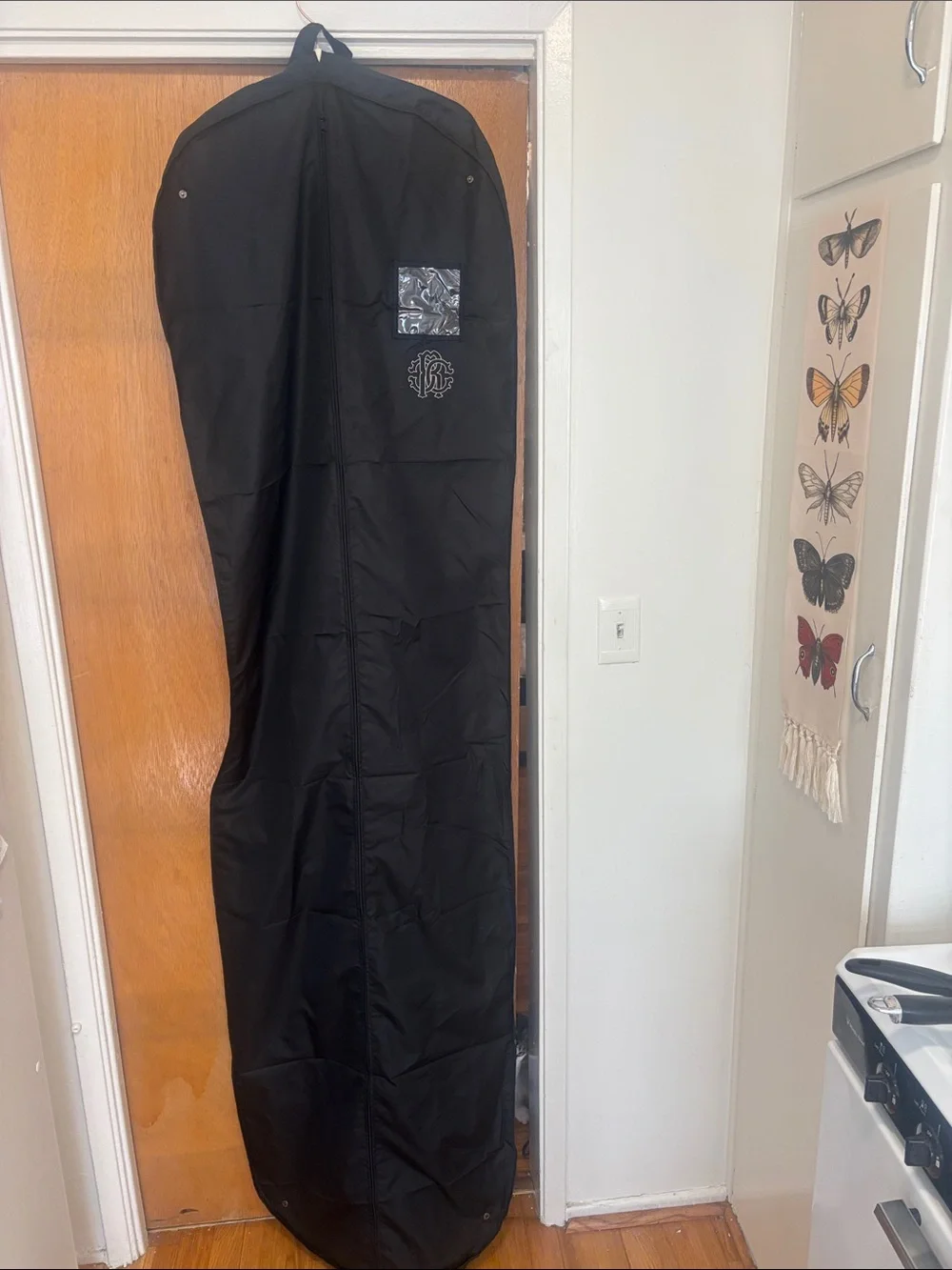 Roberto Cavalli Black Garment Cover with White Logo